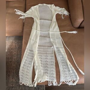 12th Tribe Cream Knit Cover-Up